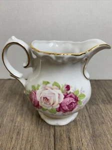 Winterling Bavaria Germany Pink Roses Gold Trim Creamer Pattern WIG125 - Picture 1 of 10
