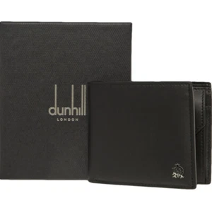 DUNHILL Black Logo Plaque Wallet