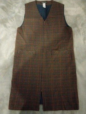 Винтажный Sag Harbor женщин шерсти джемпер молнии платье без рукавов стиль 3636 клетку  - Изображение 1 из 4