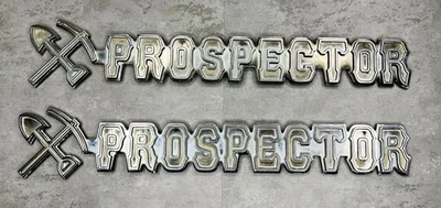 DODGE Ram Truck  Ramcharger PROSPECTOR Side Emblem Set Pair Factory OEM 1981-91 - Image 1 of 4
