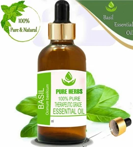 Aceite esencial de albahaca 100 % puro y natural Ocimum albahaca - Imagen 1 de 9
