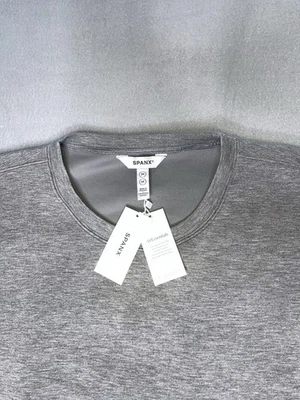 NWT Spanx Air Essentials Grey Crew Neck Dress Pockets 3X COMFY COZY 3XL - Image 1 of 4