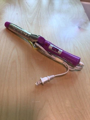 Revlon RV278B Revlon 1" Hair Curling Iron PURPLE 1 Inch Tested Works  - Image 1 of 2