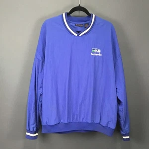 Vintage Seattle Seahawks Jacket Mens Medium NFL Football Antigua Pullover 90s - Picture 1 of 9