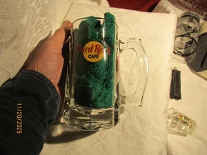 Hard Rock Cafe Aspen Paneled Glass Beer Stein - Picture 1 of 6