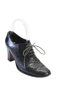 Stephane Kelian Damen Leder geflochten rund geschnitten Schnürschuhe schwarz Größe 4,5 - Bild 1 von 5