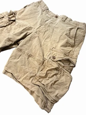 American Eagle Cargo Shorts Men’s Size 40 Khaki Flex Longer Length - Image 1 of 4