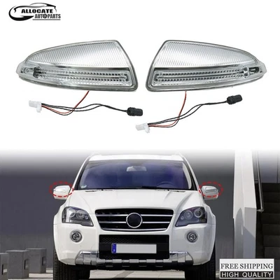 Fits Benz W164 ML350 ML550 1649061400 LH+RH Door Side Mirror Turn Signal Light Foto 1 de 4