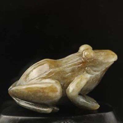 China Natural Hetian Jade Tallado a Mano Feng Shui Decoración Estatua Rana Colgante e Foto 1 de 4