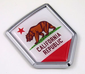 California USA State Flag Car Chrome Emblem Decal Sticker cars bikes laptop boat - Imagen 1 de 3
