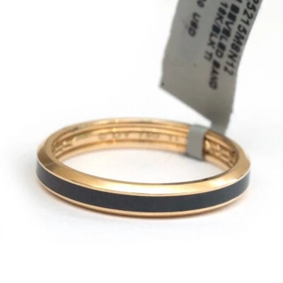 DAVID YURMAN New Men's 4mm Beveled Band Ring in 18K Yellow Gold & Titanium 12 - Image 1 of 4