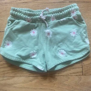 Cat & Jack Daisy Flower Cotton Blend Shorts (Sz XS 4/5) - Picture 1 of 4