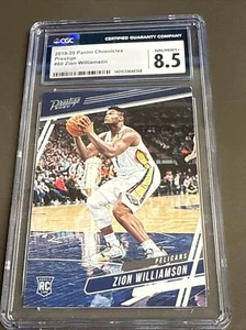 2019-20 Chronicles Prestige Zion Williamson #60 RC Pelicans CGC 8.5 - Picture 1 of 2