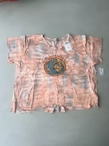Anthropologie ft Harley And J "Love your mother" Batik T-Shirt. Rosa/Blau. XL - Bild 1 von 6