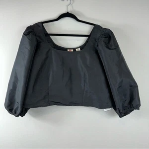 Blusa Kaila Manga Abullonada Levi’s en Caviar Talla 2X - Imagen 1 de 10