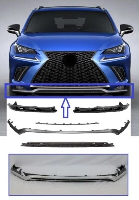 for 2018-21 NX300 F-Sport only front bumper cover lower valance trim spoiler 5pc - Imagem 1 de 4