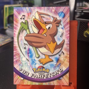 1999 TOPPS POKEMON TV ANIMATION BASE CARD - # 83 FARFETCH'D WITH BLUE LOGO