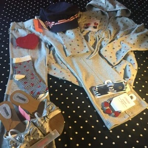 Gymboree Bon Voyage yoga pants jacket 6 7 hair purse socks shoes jewelry NWT - Picture 1 of 3
