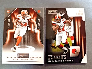 Lote de novato Nick Chubb 2018 Playbook #6 y #119 - Imagen 1 de 2