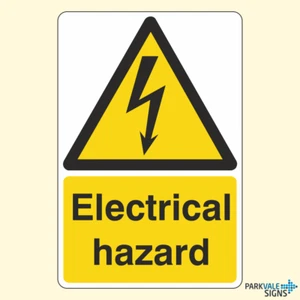 Electrical Hazard Warning Sign - Picture 1 of 1