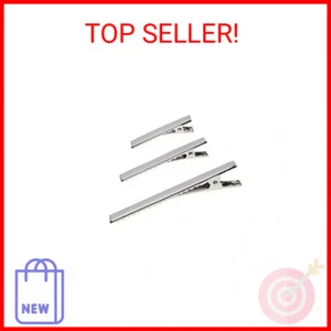 Diy Clip, Alligator Hair Clip 30 pcs Flat Top with Teeth Single Prong Metal Clip - Picture 1 of 2