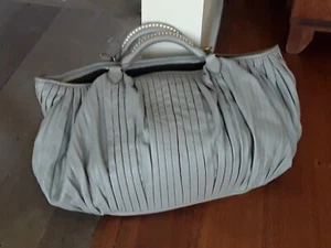 Miu Miu Vitello Lux Pleated Tote Beige Mushroom Large handbag removable strap - Picture 1 of 12