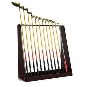 Wooden Golf Club Display Stand Rack Golf Putter Shelf Organizers Training Aids - Picture 1 of 11