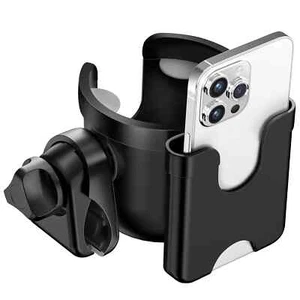 Universal Cup Bottle Phone Holder For Wheelchair Stroller Walker Bike Scooter - Picture 1 of 10