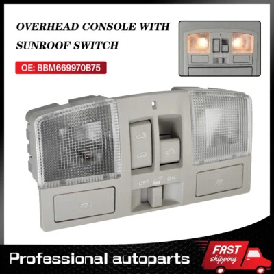 For Mazda3 2009-2013 w/Sunroof Switch w/Lights,New Overhead Console BBM669970B75 - Image 1 of 4