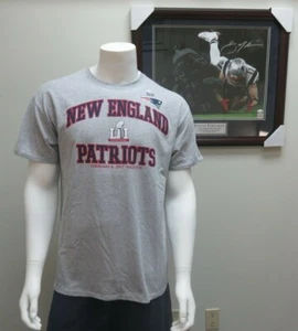New England Patriots NFL Super Bowl Grey Cotton T-Shirt By Majestic M,L,XL,2XL - Picture 1 of 4