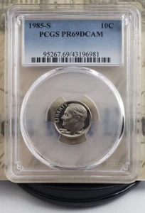 1985-S Roosevelt Proof Dime - PCGS PR69DCAM - Nice Coin! 6981 - Picture 1 of 6