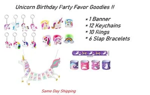 29 Pcs Unicorn Birthday Party Favors Set for Kids , Pretty Stretchy Bag Stuffers - Picture 1 of 4