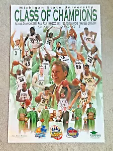 Michigan State Spartans Basketball - Rare "Class of Champions" Poster - 24"x36" - Picture 1 of 2