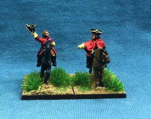 15mm WGS Seven Years War SYW Painted British Command and Staff Officers BA22 - Picture 1 of 3
