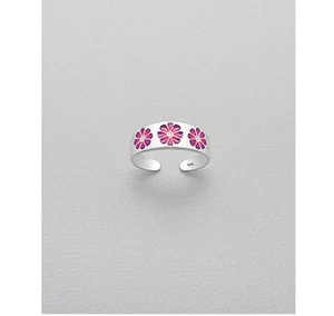 Anillo con punta de flor rosa de plata esterlina envío gratuito - Imagen 1 de 12