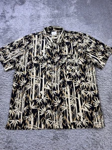 Trader Bay Shirt Men 2XL Floral Washable Silk Hawaiian Tropical Camp Button Up - Picture 1 of 9