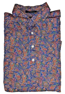 Daniel Cremieux Collection Herren Langarm Paisley Print 3 Knopfleiste Gr. L - Bild 1 von 4