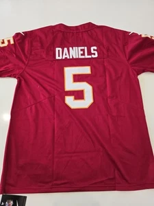 JAYDEN DANIELS #5 Washington Commanders Red Home Jersey Men's Size Medium - Picture 1 of 6