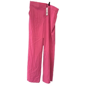 $295 Alice + Olivia NWT Dylan High Waist Wide Leg Pants French Rose Size 14 - Picture 1 of 4