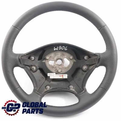 Mercedes Sprinter W906 NEW Black Leather Steering Wheel Black Thread A9064640001 - Image 1 of 4