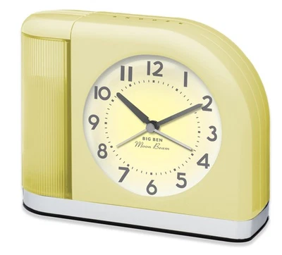 Reloj despertador analógico de cuarzo Westclox Big Ben Moon Beam amarillo con USB Foto 1 de 4