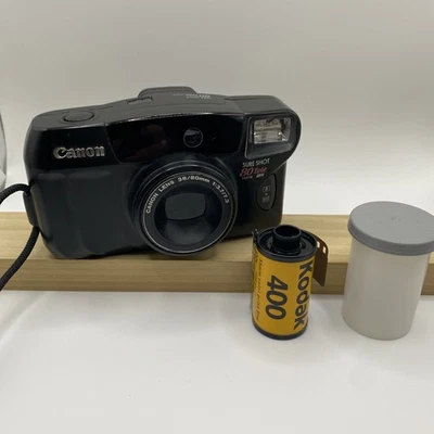 Canon Sure Shot 80 Tele Date 35mm Film Camera w/38-80mm Lens, & Film, Nice! - Image 1 of 4