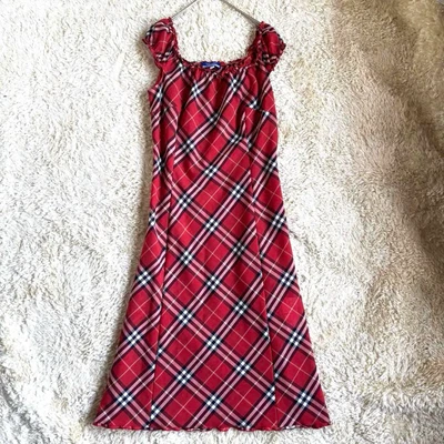 Burberry Blue Label Check Sleeveless Dress with Inner [RD/Size38/VG] LTD From JP - Image 1 of 4