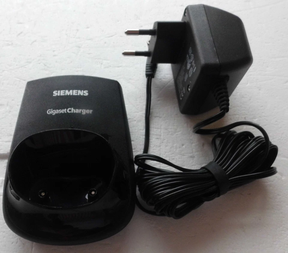 SIEMENS Vassoio di Ricarica, Stazione di Ricarica Gigaset S1 C1 C2 C32 E1 A2 Nero Opaco