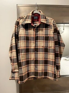 Raro Vintage Años 70 Carrera Club Status Informal Hombres Camisa a Cuadros Mediano Disfraz Discoteca - Imagen 1 de 6