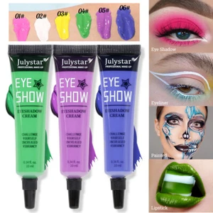 Eyeshadow Cream Matte Colored Long-lasting Eye Makeup Neon Pigment Sweatproof - Picture 1 of 25