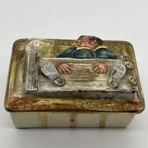 Cigarette Trinket Box English Lancaster Ware - Picture 1 of 10