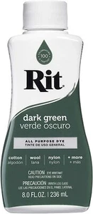 Rit 01794000701 Liquid Fabric Dye, 8-Ounce, Dark Green, 8 Fl Oz (Pack of 1) - Picture 1 of 3