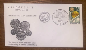 JOHN'S DEALS - US - 1991 WALCOPEX '91 COVER - COIN COLLECTING - Picture 1 of 2