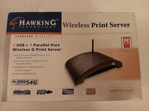 Hawking HWPS12UG 10/100 Wireless G Print Server Supports Up To 3 Printers - Picture 1 of 9